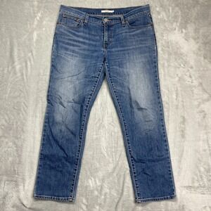 Levi's Boyfriend Jeans Women 29 (35x27) Blue Denim Faded Straight Leg Streetwear